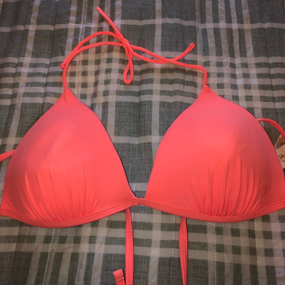 Neon Peach OP push-up Bikini top